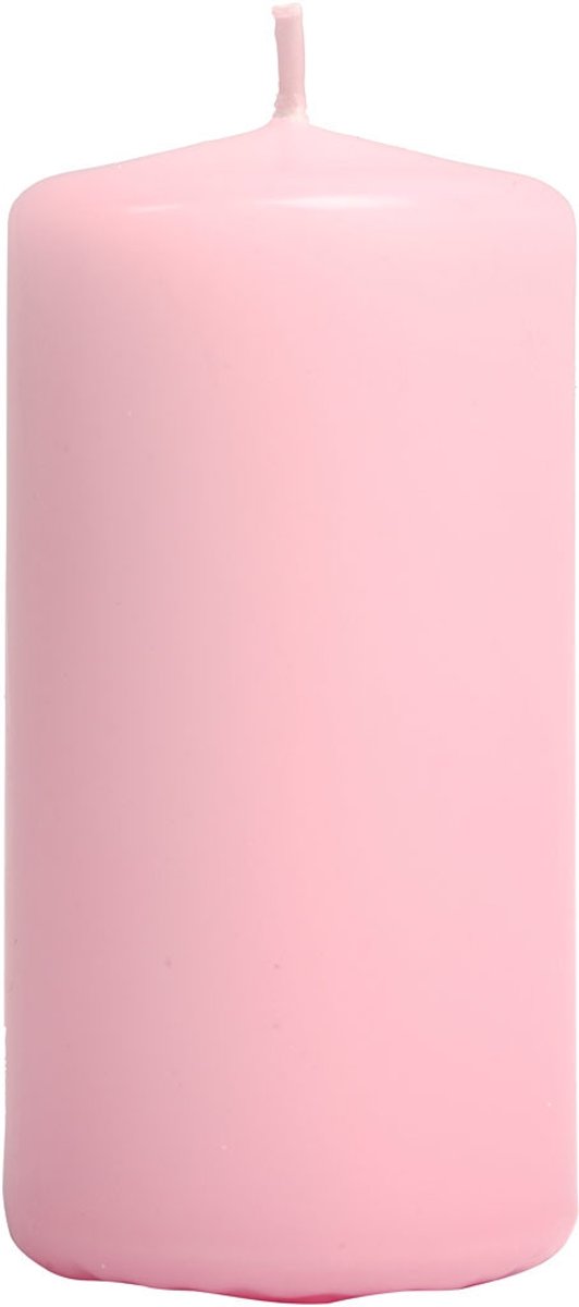 Kaarsen, roze, d: 50 mm, h: 100 mm, 6stuks [HOB-596117]